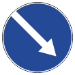 Дорожный знак 4.2.1 «Объезд препятствия справа» (металл 0,8 мм, II типоразмер: диаметр 700 мм, С/О пленка: тип Б высокоинтенсив.)